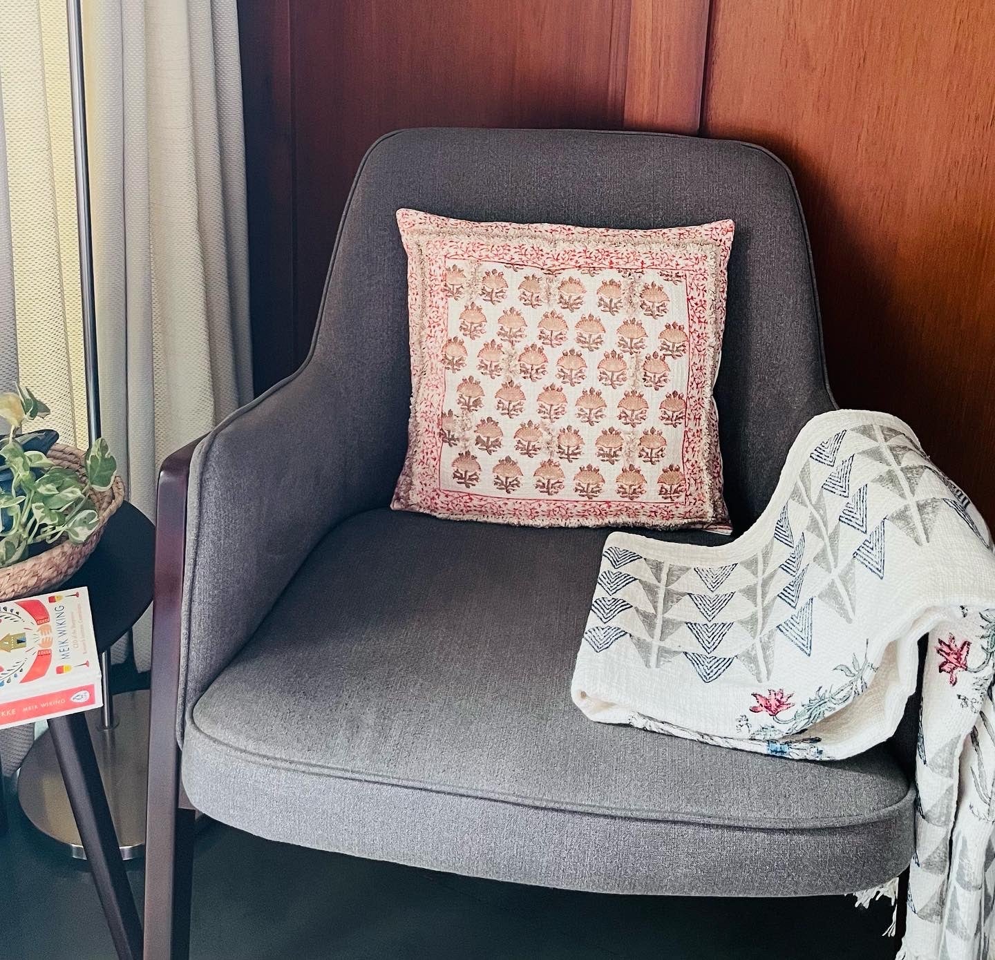 Whimsical Woven Cushion Cover