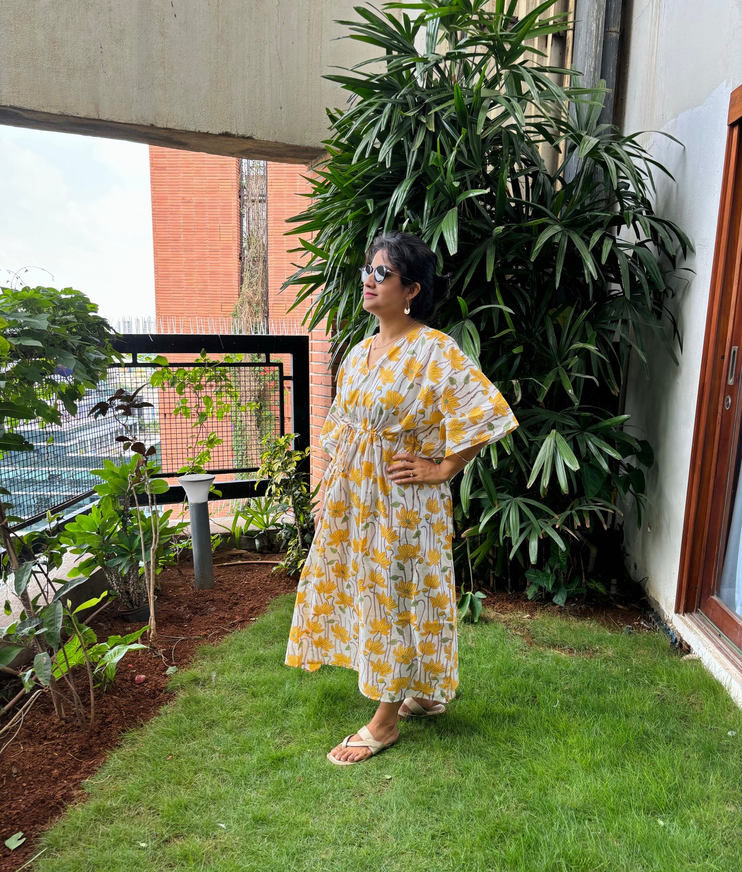Sunny Breeze Yellow Kaftan