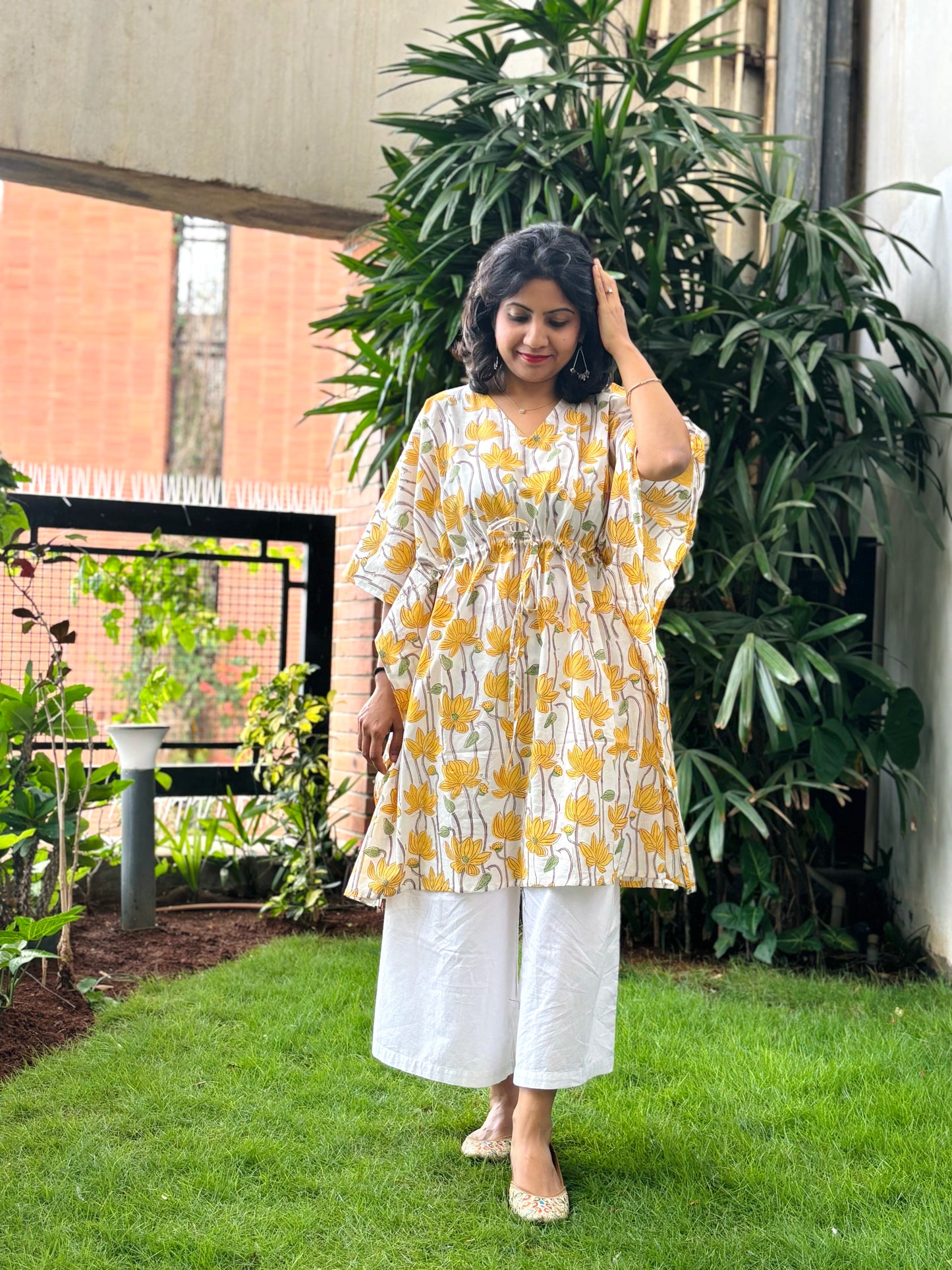 Sunny Breeze Yellow Kaftan