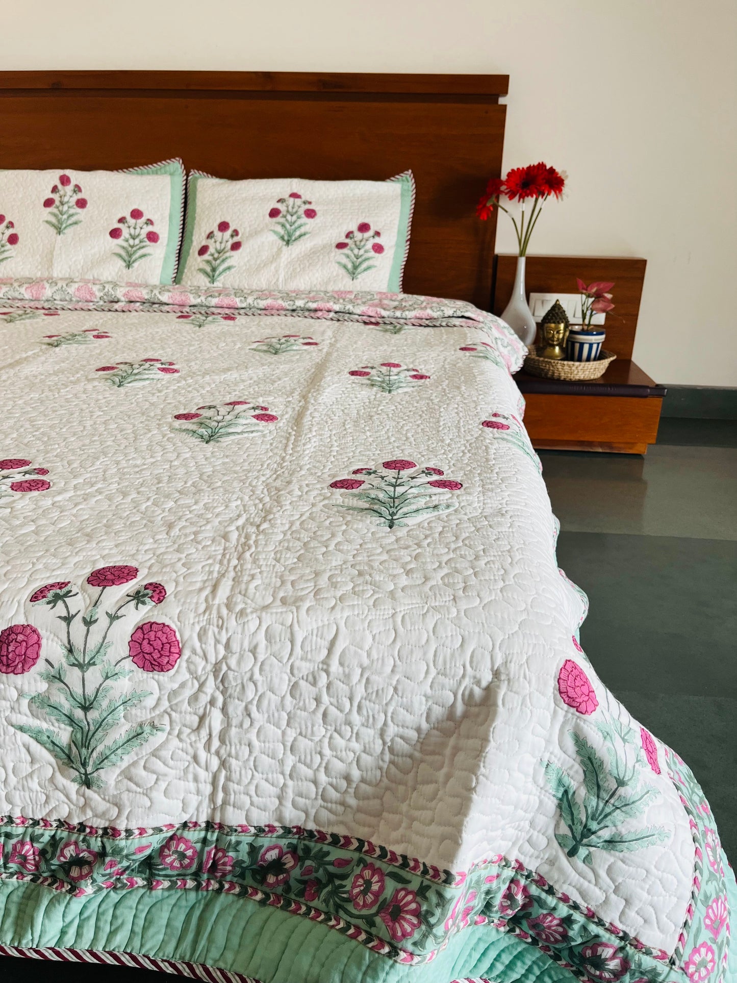 Bagh-e-noor Reversible Quilted Bedcover