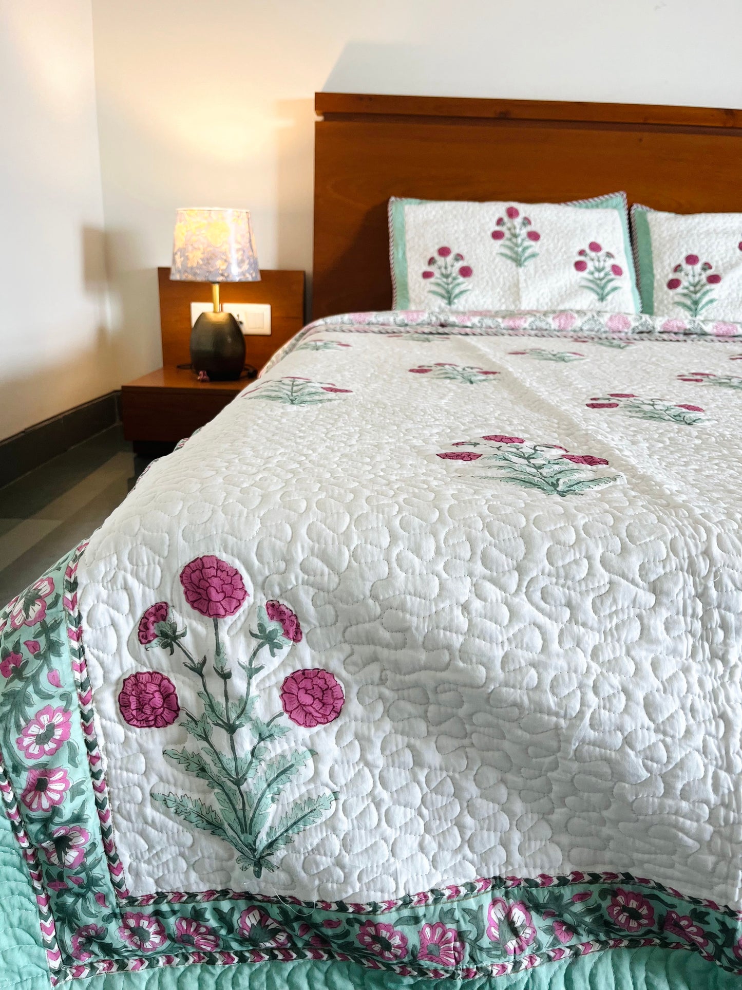 Bagh-e-noor Reversible Quilted Bedcover