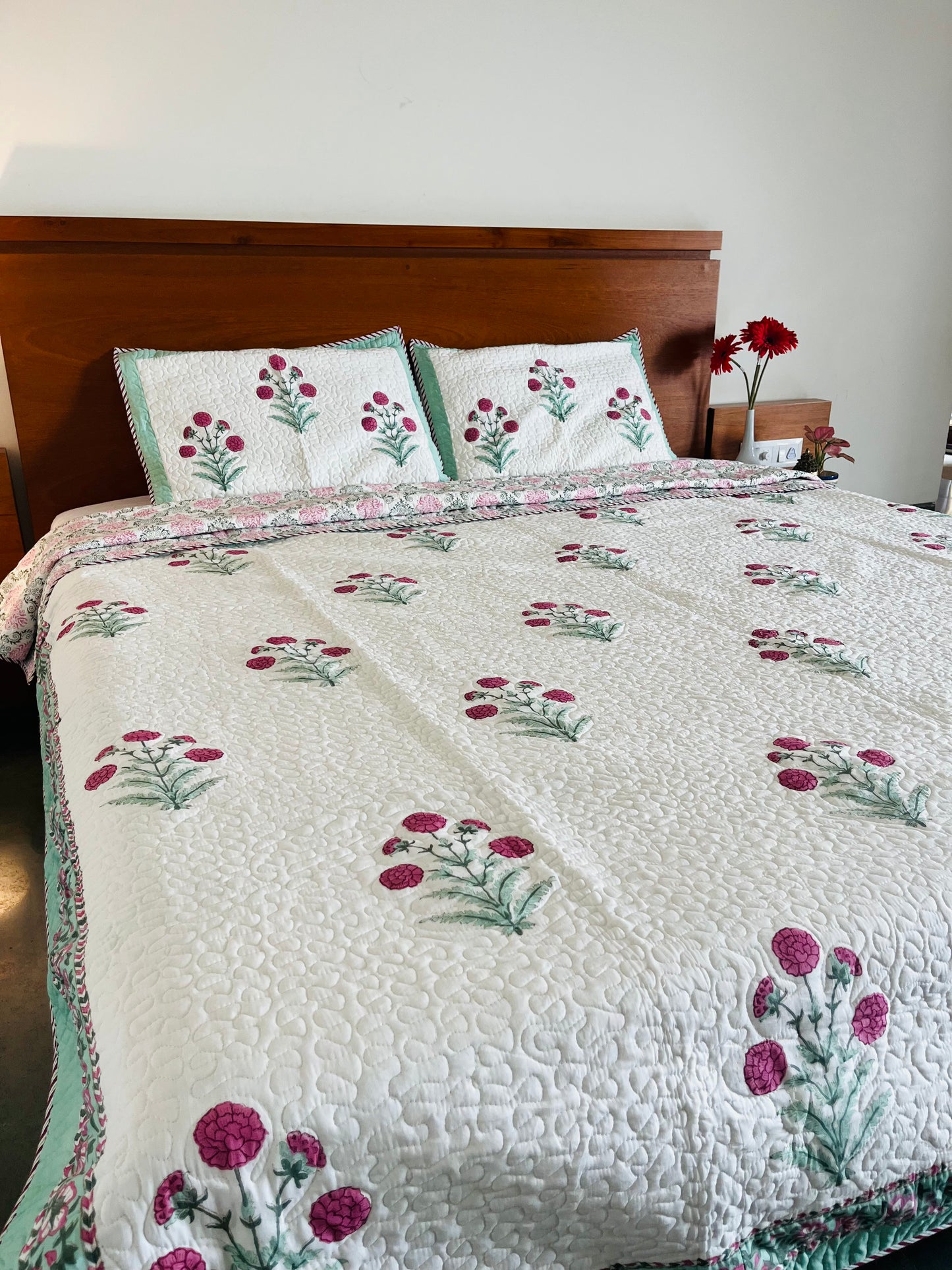 Bagh-e-noor Reversible Quilted Bedcover