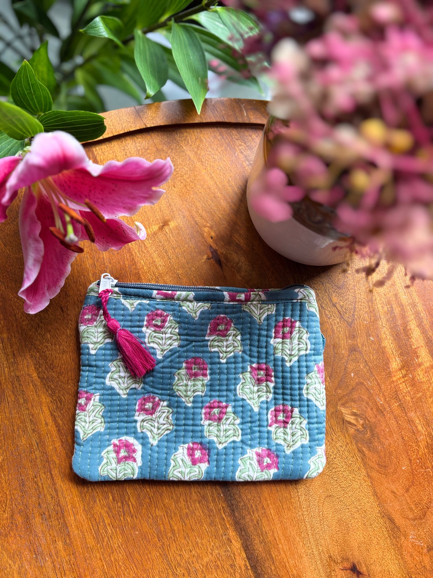 Multipurpose Flat Pouch - Blue Fuschia (Copy)