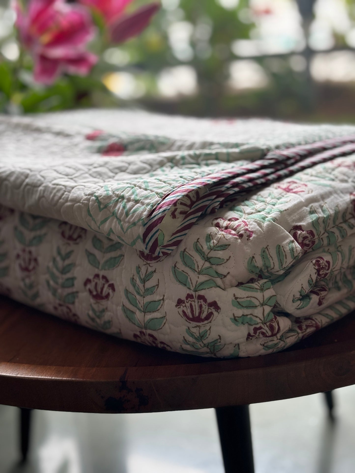 Block & Bloom Reversible Quilted Bedcover