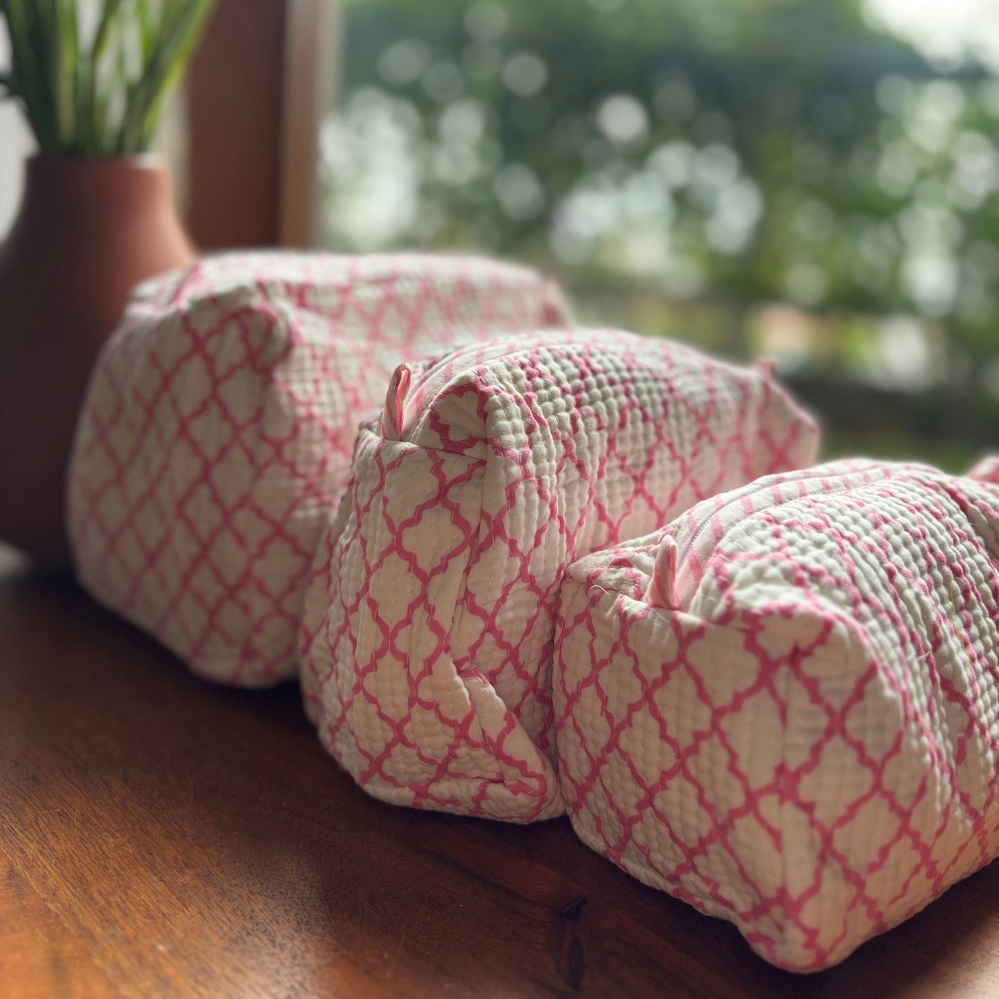 Multipurpose Pouch (set of 3) - Pink Tales