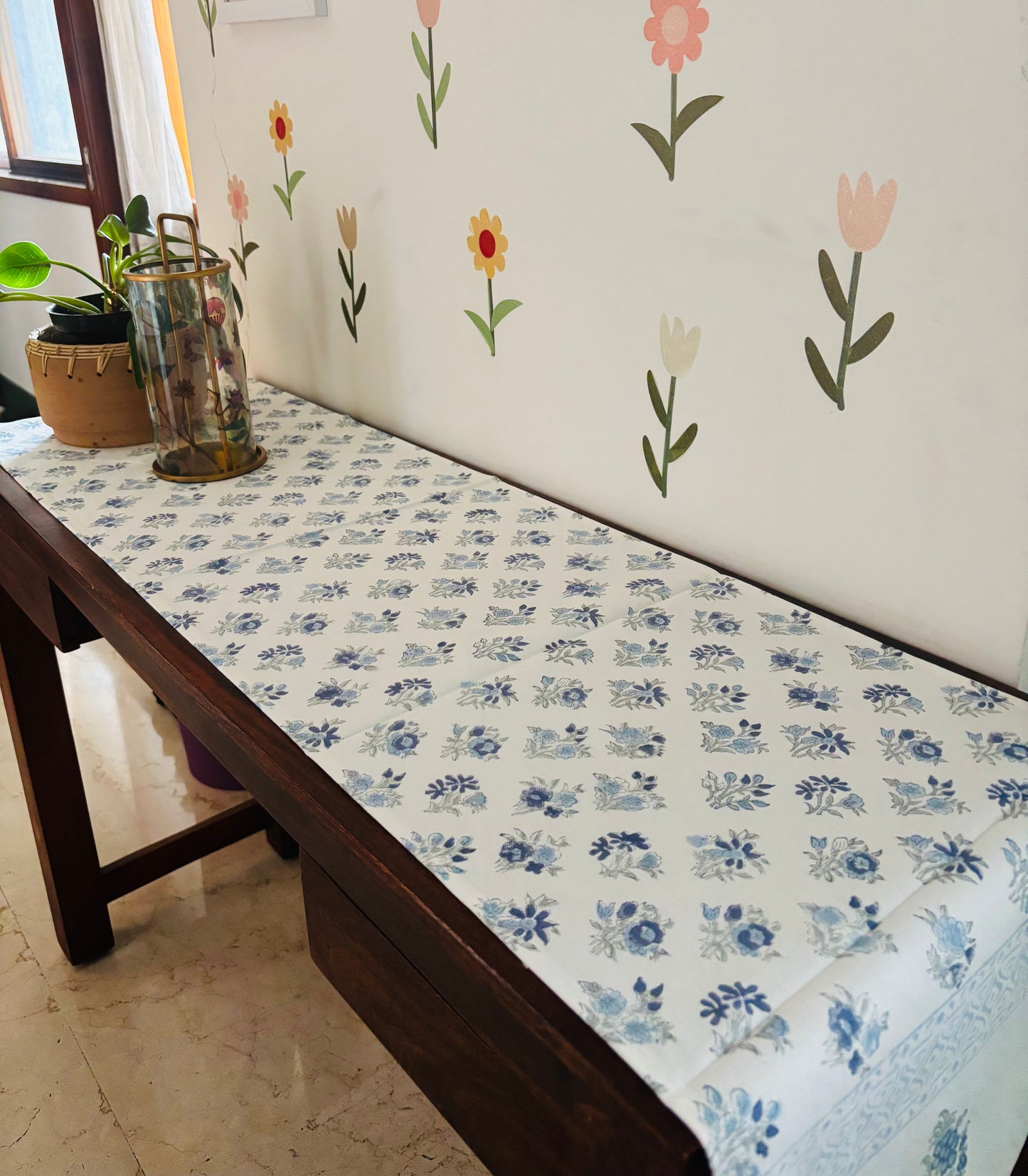 Blue floral Table Runner