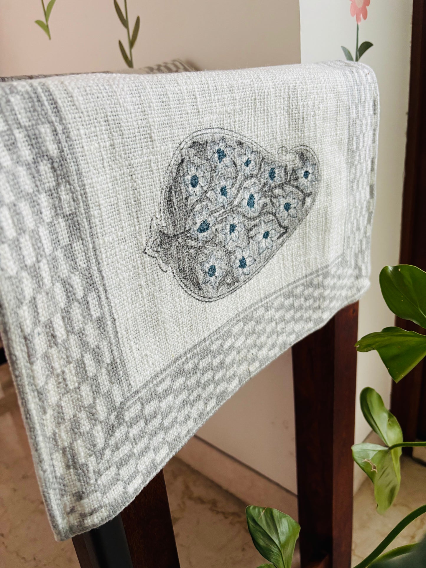 Grey Essence Linen Table Runner