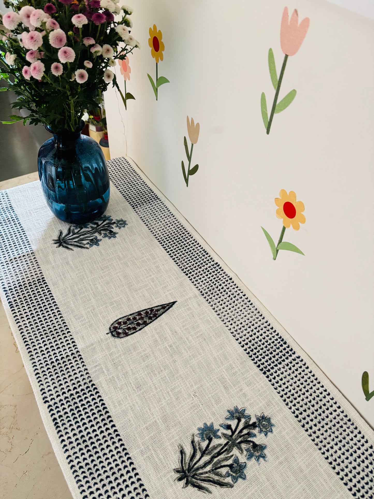 Grey Cypress Linen Table Runner