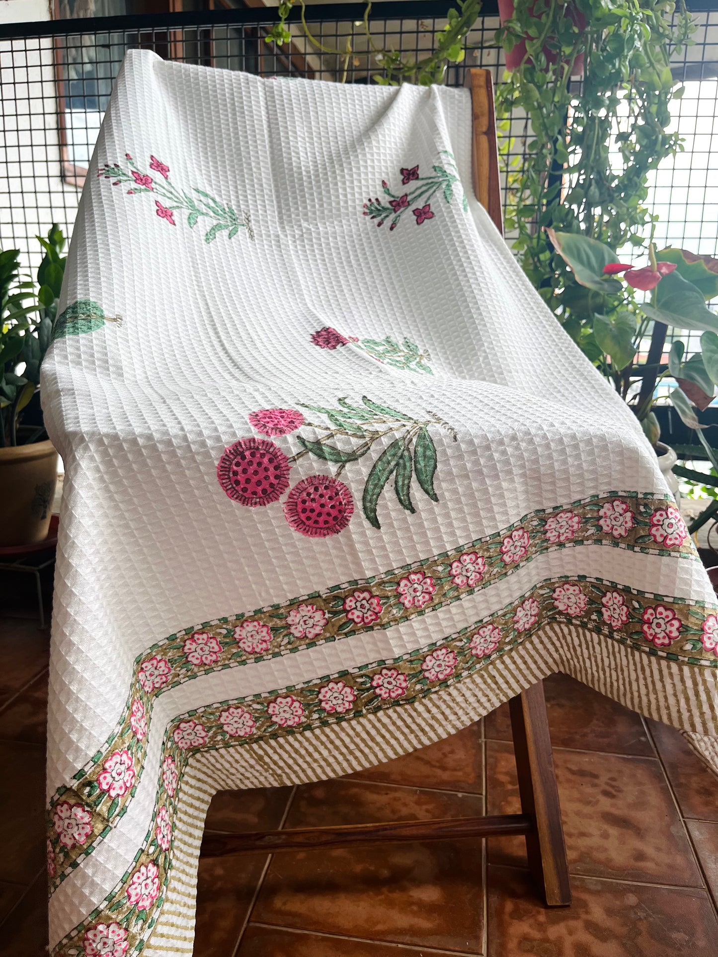 Pink Poppy Bath Towel