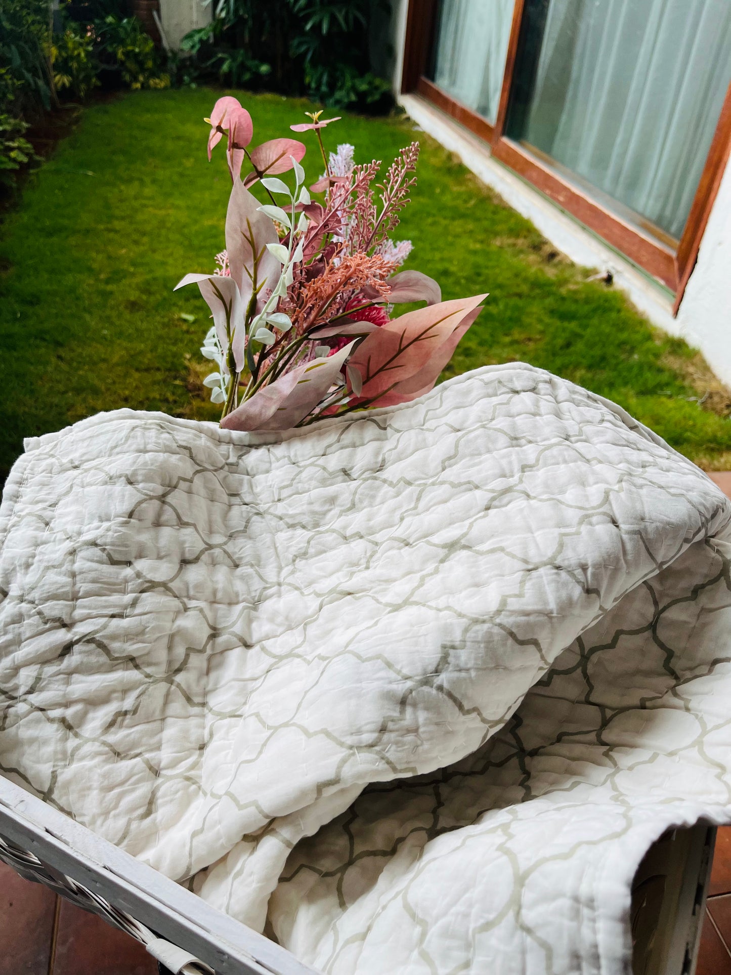 Meow Cat Muslin Baby Quilt