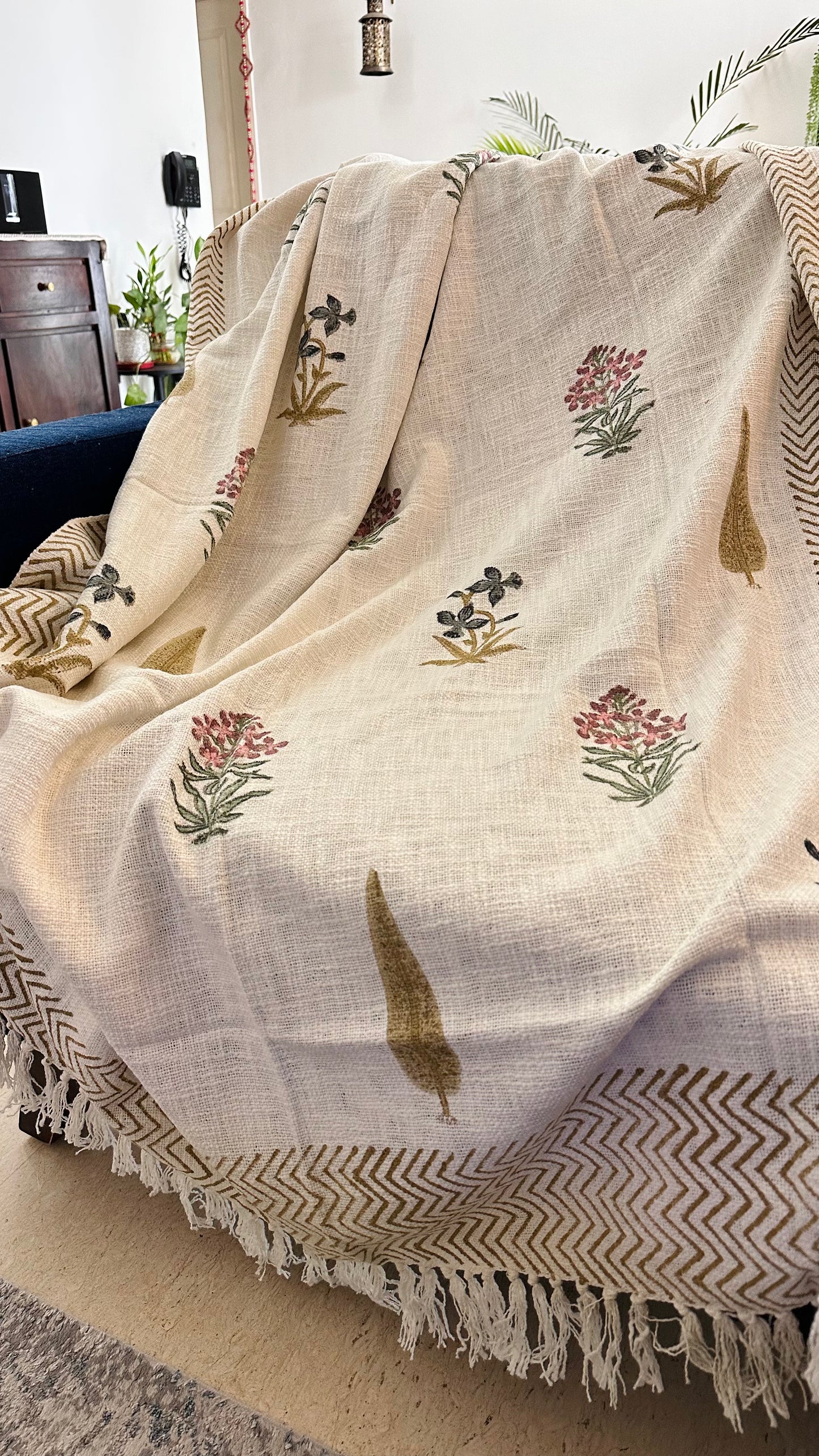 Blushing Garden Sofa Throw