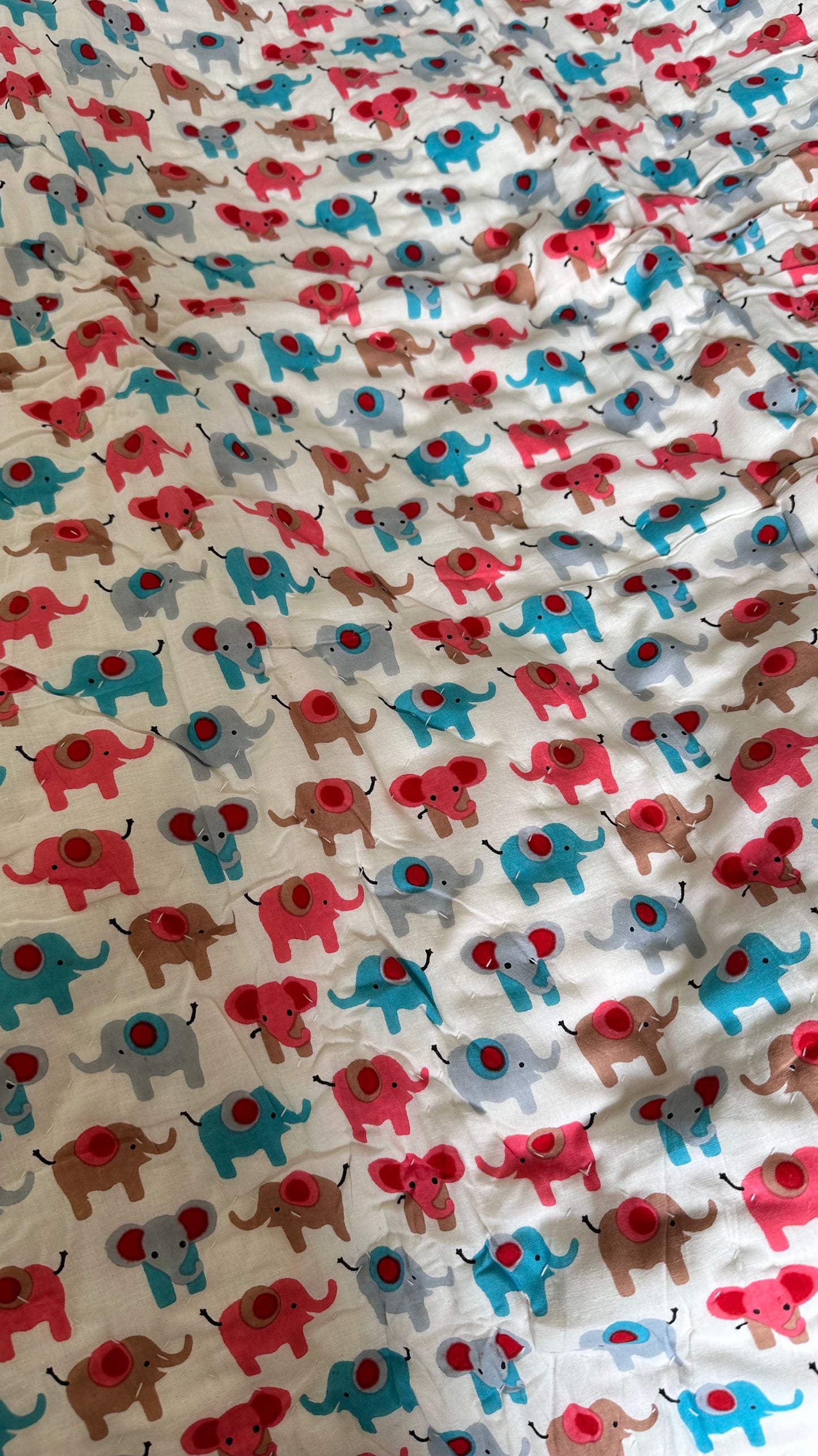 Tooni Elephant Muslin Baby Quilt