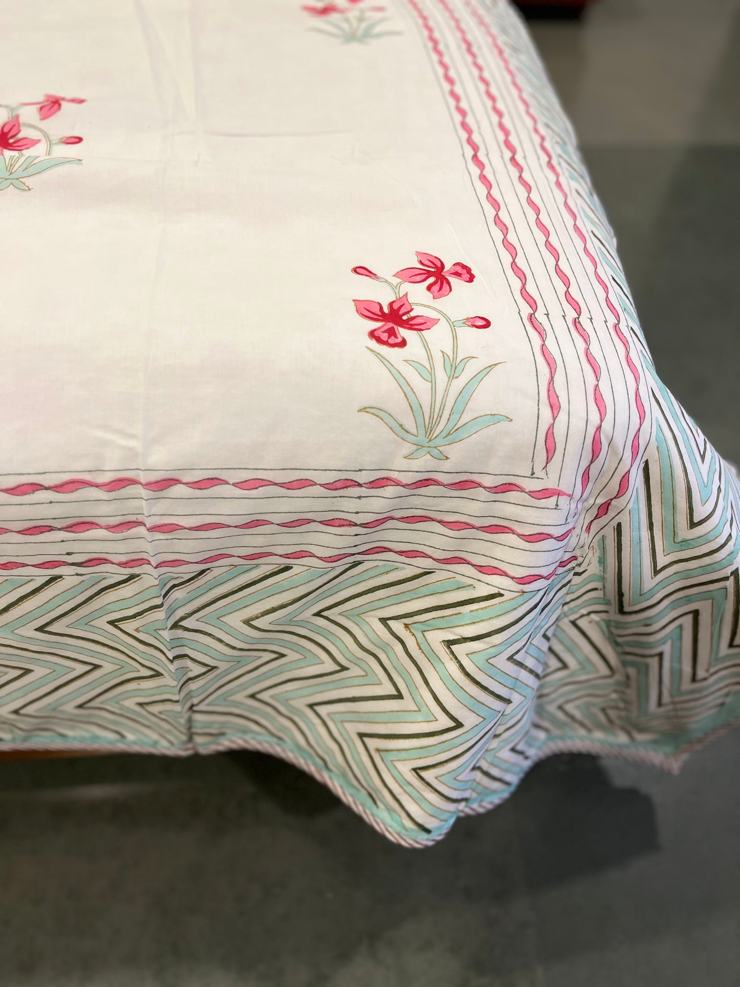 Pink Begonia Reversible King Sized Dohar