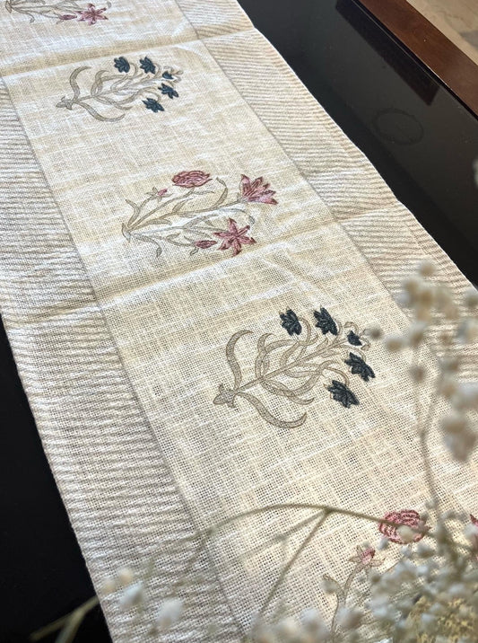 Garden Glamour Linen Table Runner