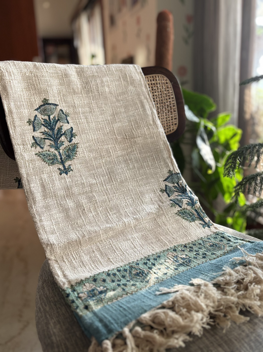 Blue Botanica Sofa Throw