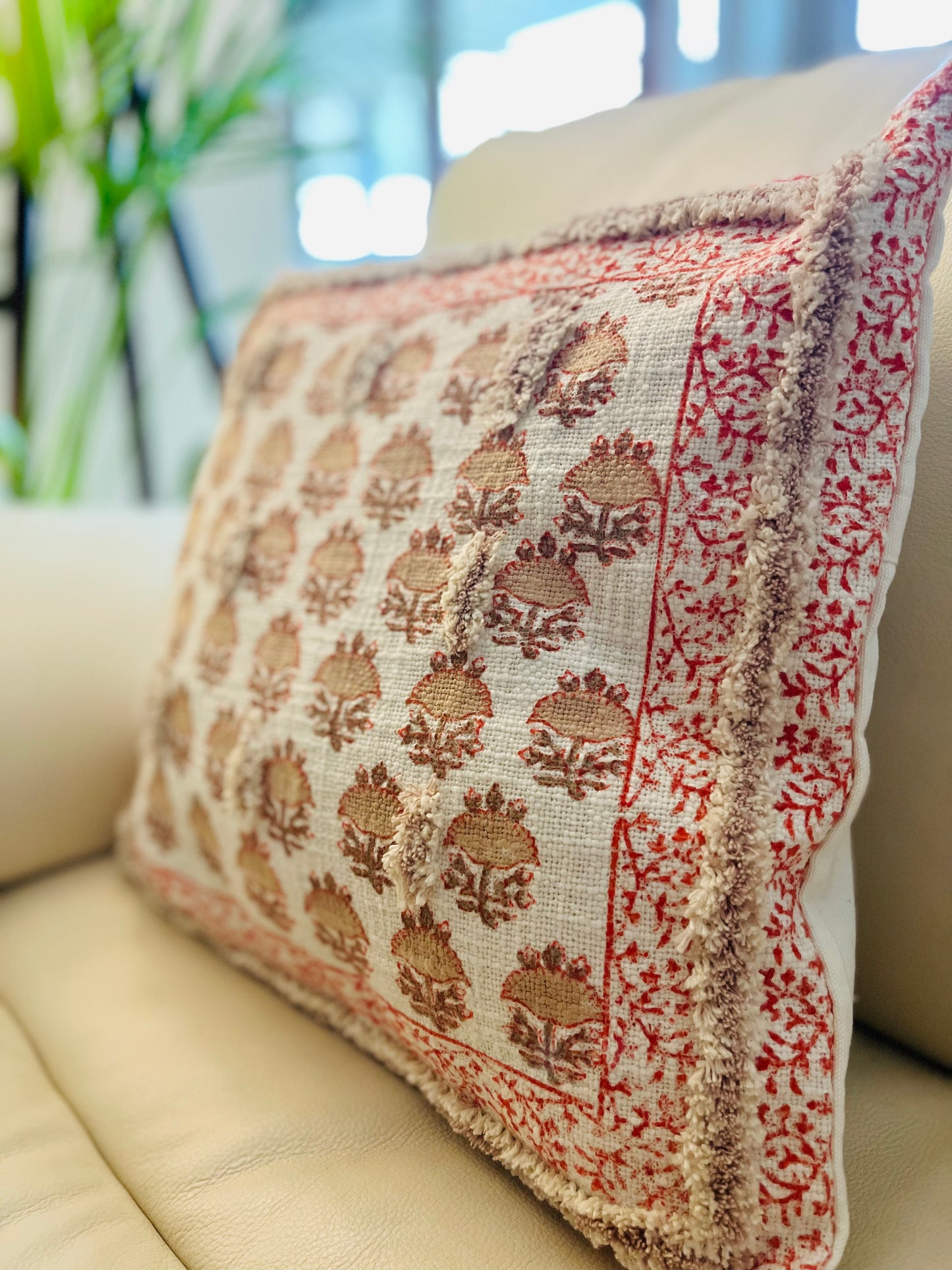 Whimsical Woven Cushion Cover