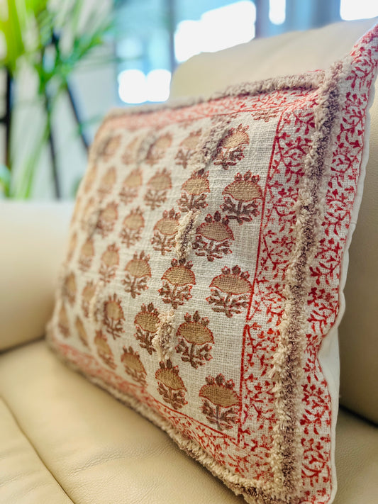 Whimsical Woven Cushion Cover