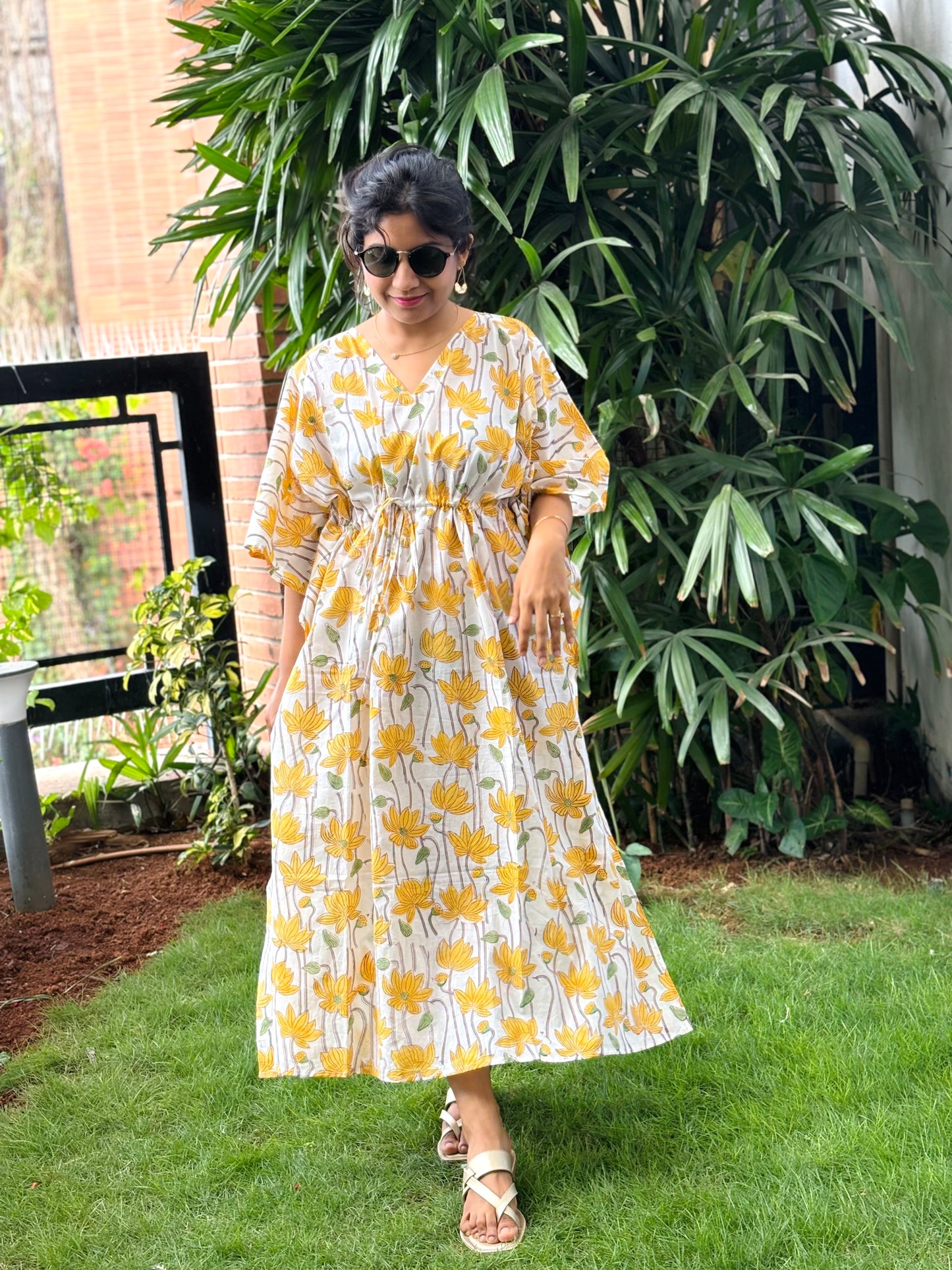 Sunny Breeze Yellow Kaftan