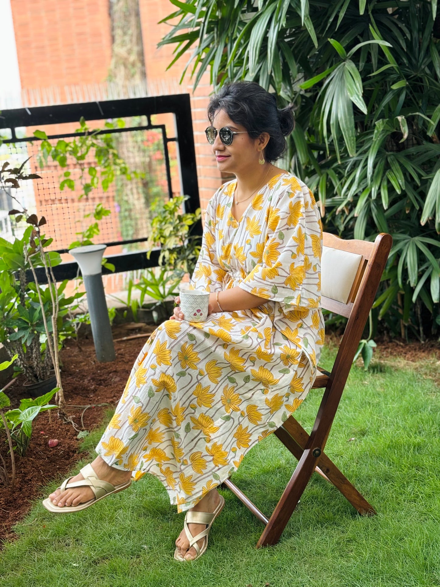 Sunny Breeze Yellow Kaftan