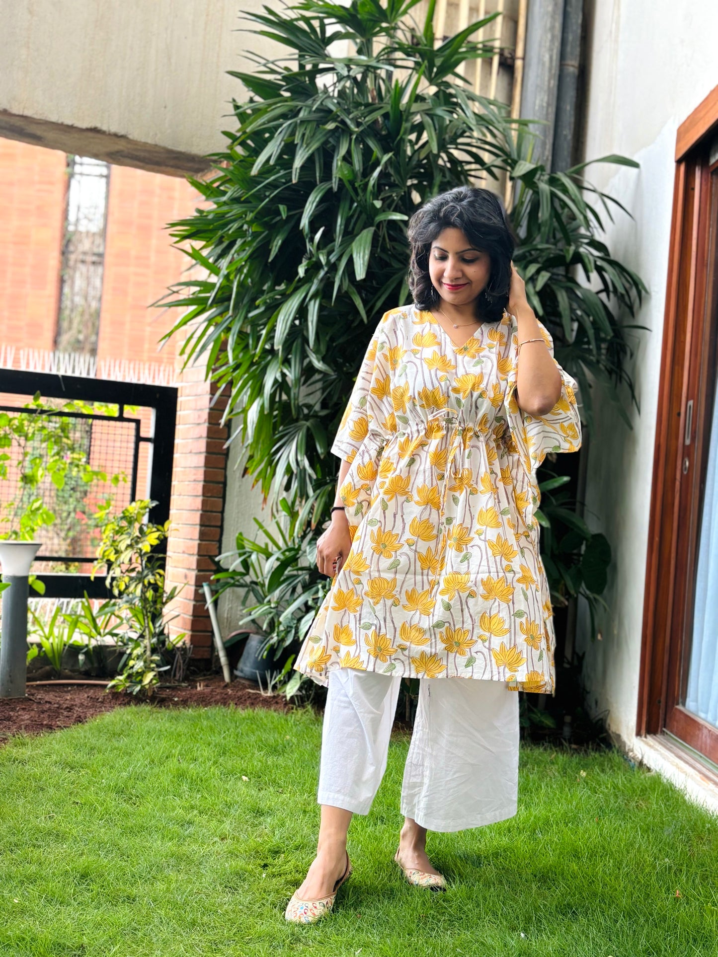 Sunny Breeze Yellow Kaftan