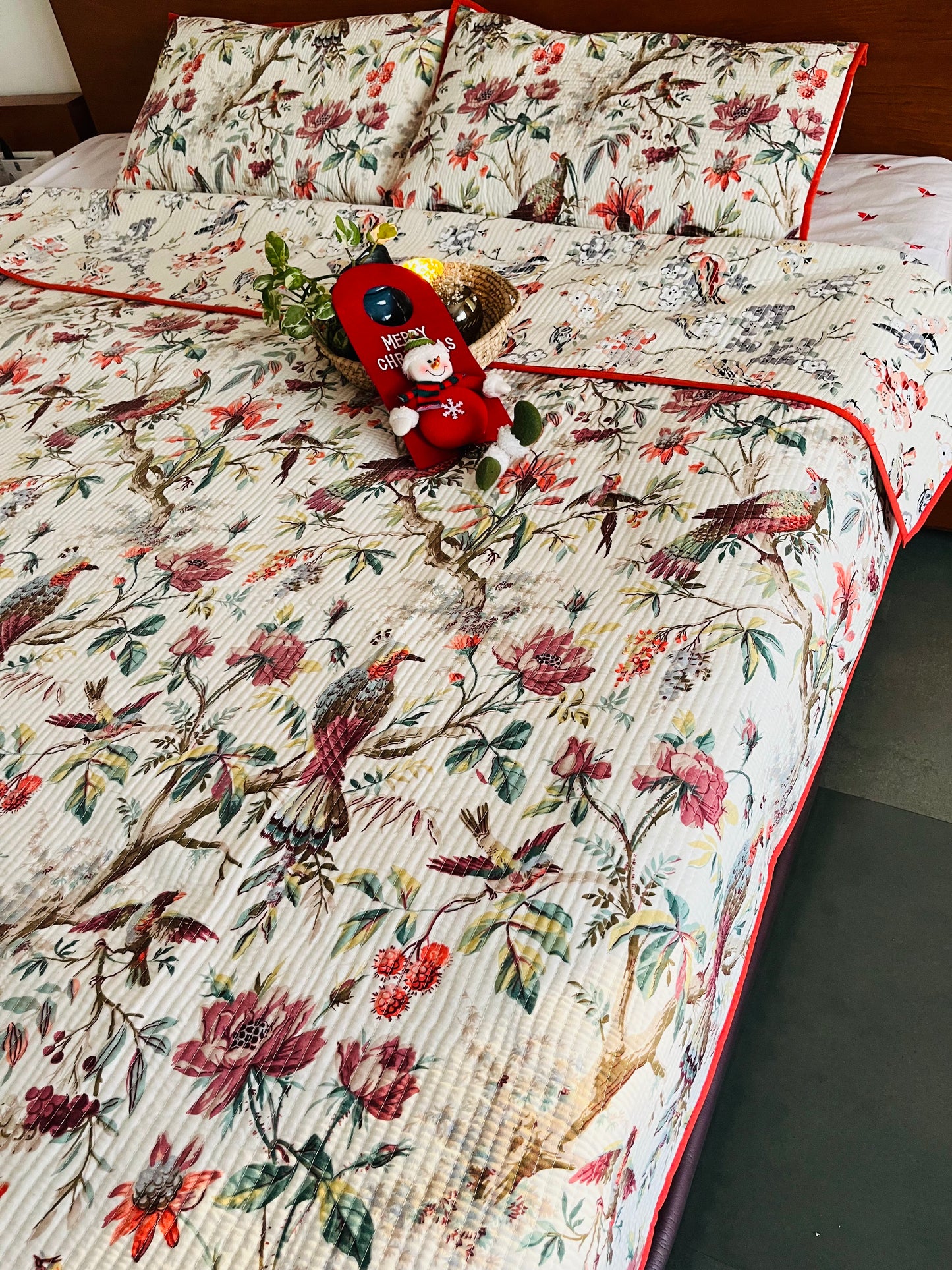 Chirpy Charm Quilted Bedcover