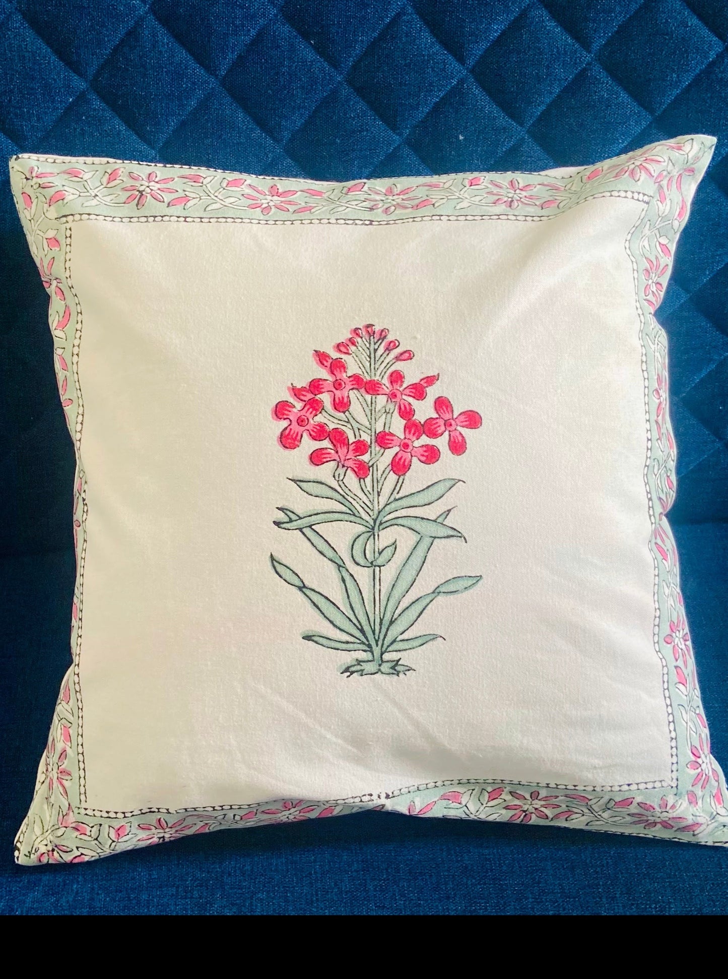 Red floral Cushion Cover