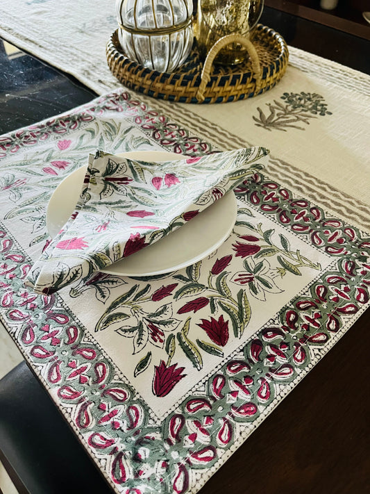 Botanic Beauty Table Mats & Napkins - Set of 6