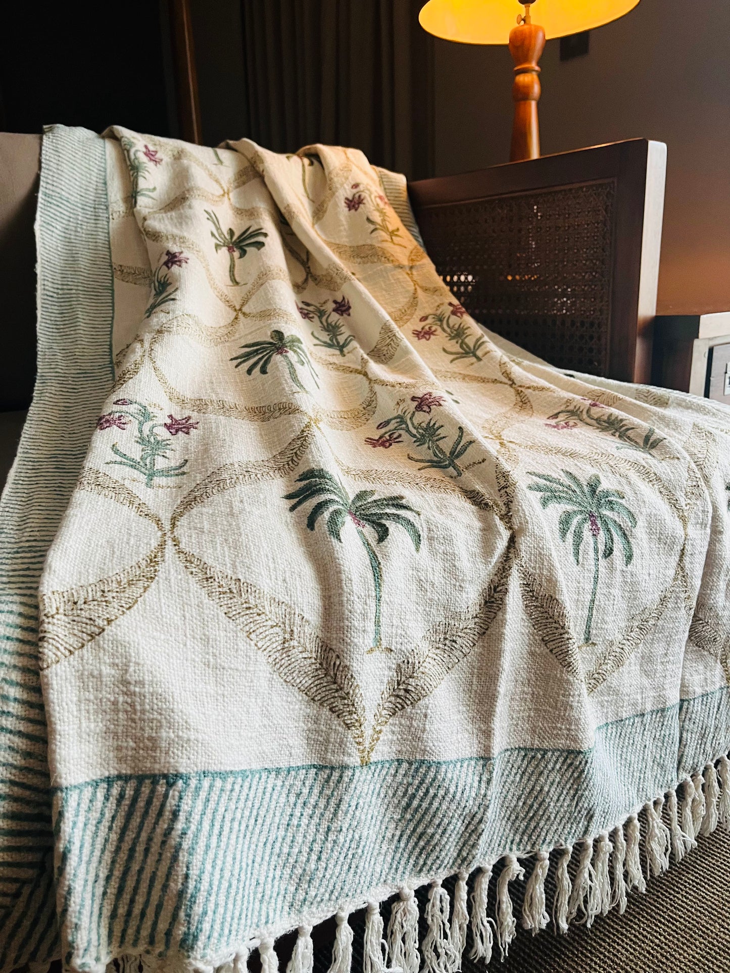 Palm Jaal Sofa Throw