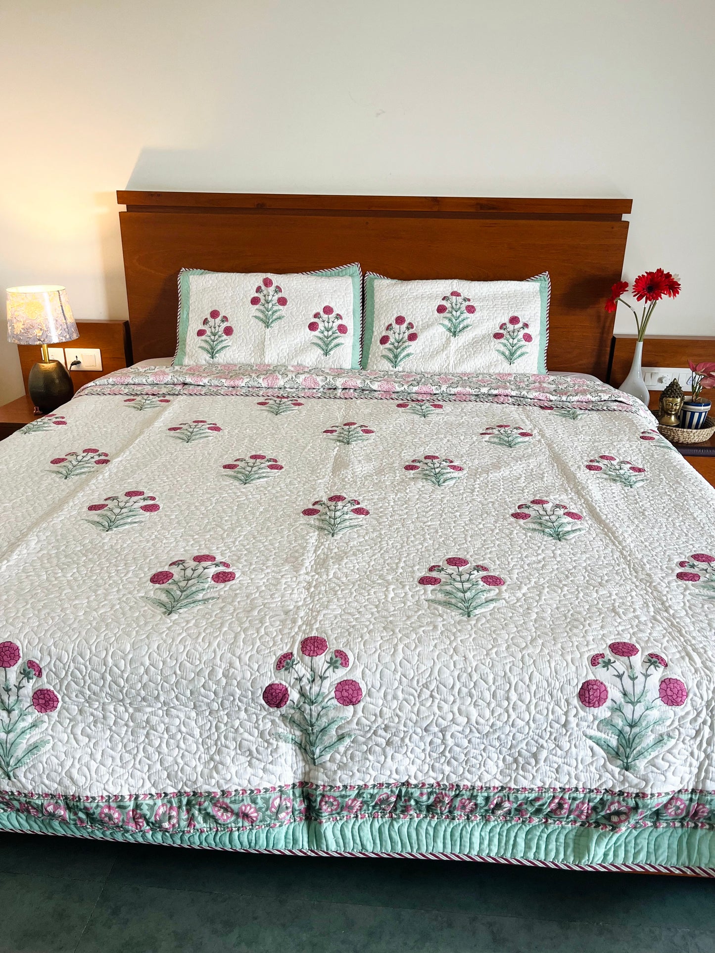 Bagh-e-noor Reversible Quilted Bedcover