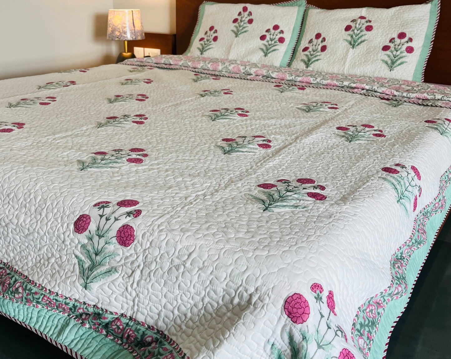 Bagh-e-noor Reversible Quilted Bedcover