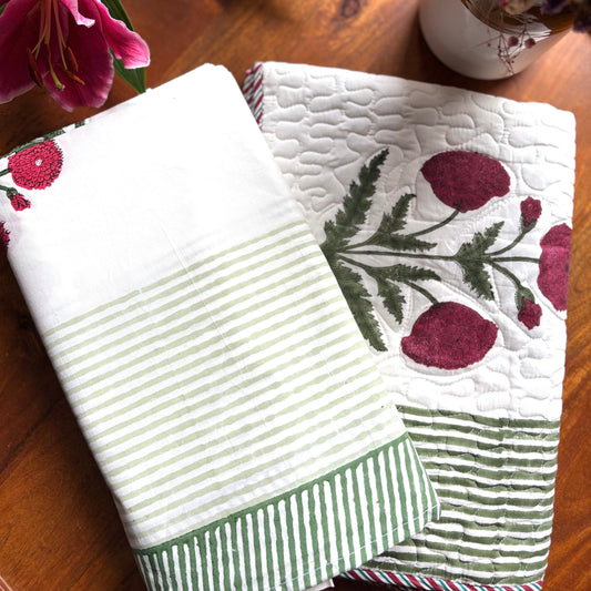 The wedding bundle (Bedsheet & Quilted Bedcover)
