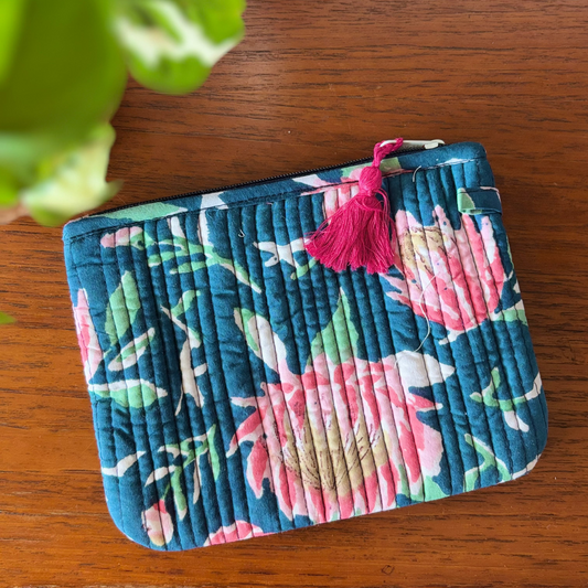 Multipurpose Flat Pouch - Blue Pink