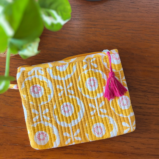 Multipurpose Flat Pouch - Yellow Fuschia