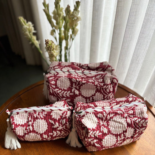 Multipurpose Pouch (set of 3) - Scarlet Sack