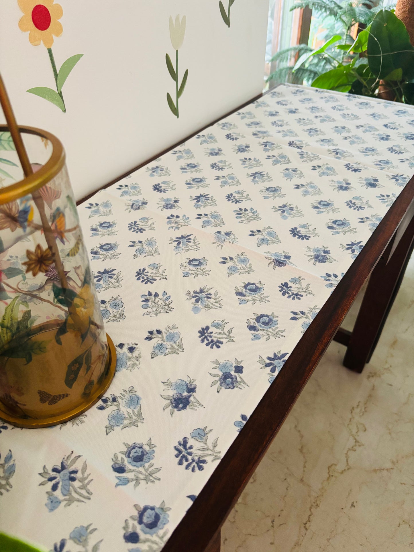 Blue floral Table Runner