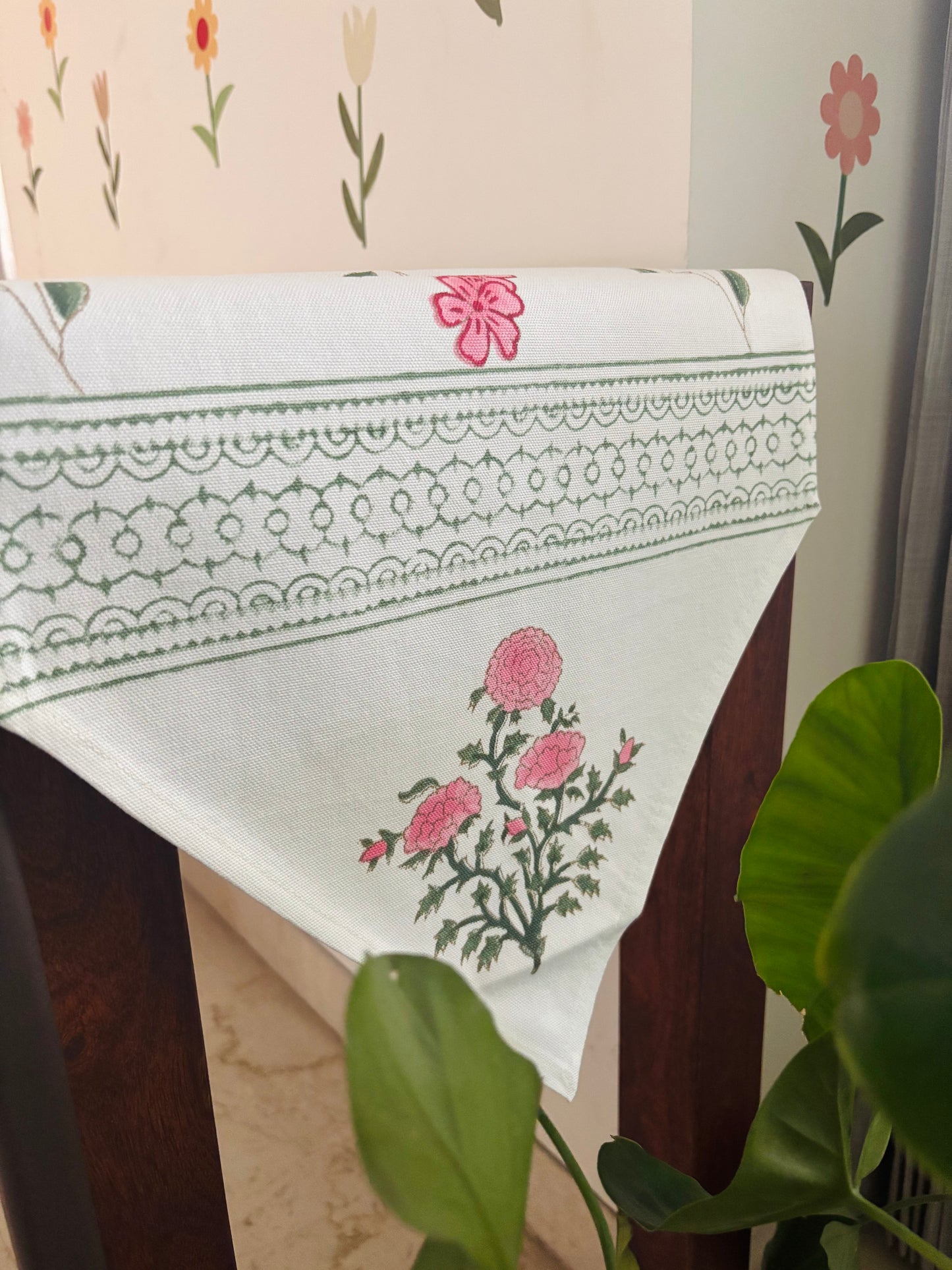 Pink Garland Table Runner