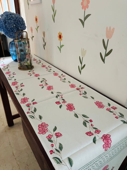 Pink Garland Table Runner