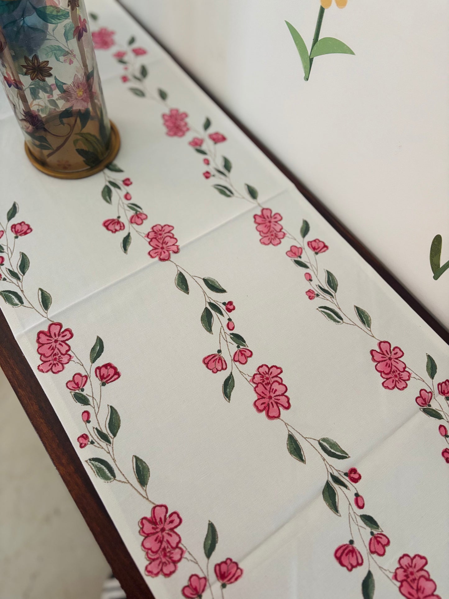 Pink Garland Table Runner
