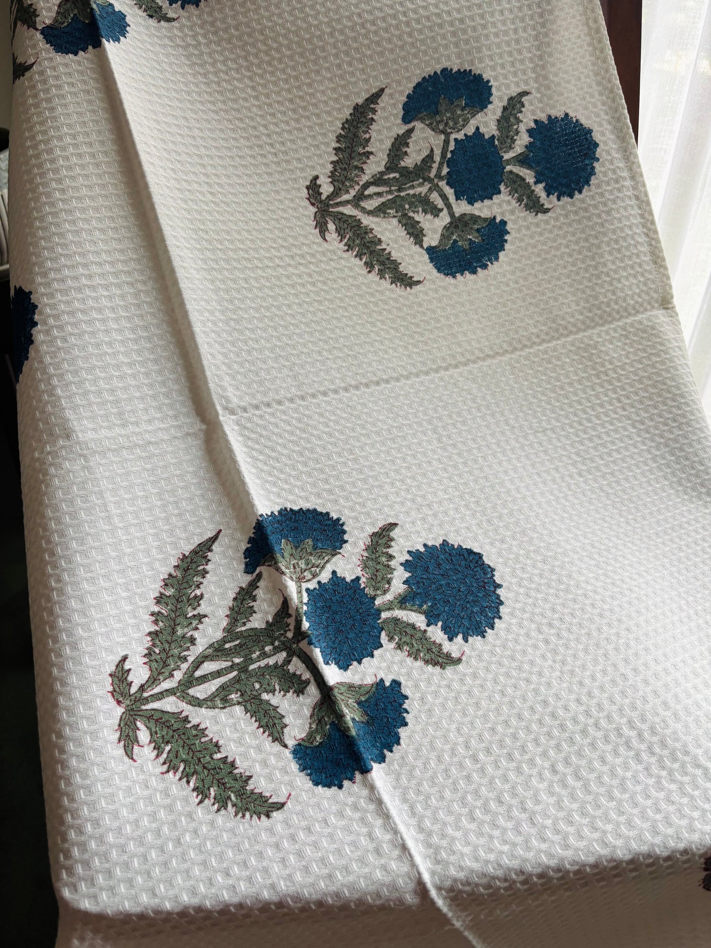 Blue poppy Bath Towel