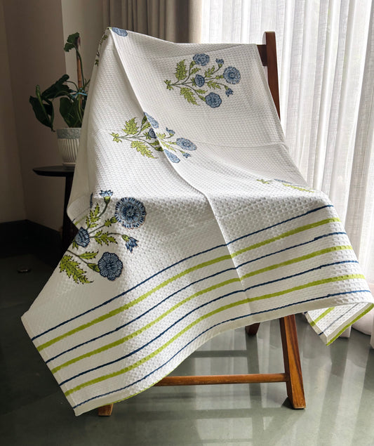 Sea Blue Floral Bath Towel (Copy)