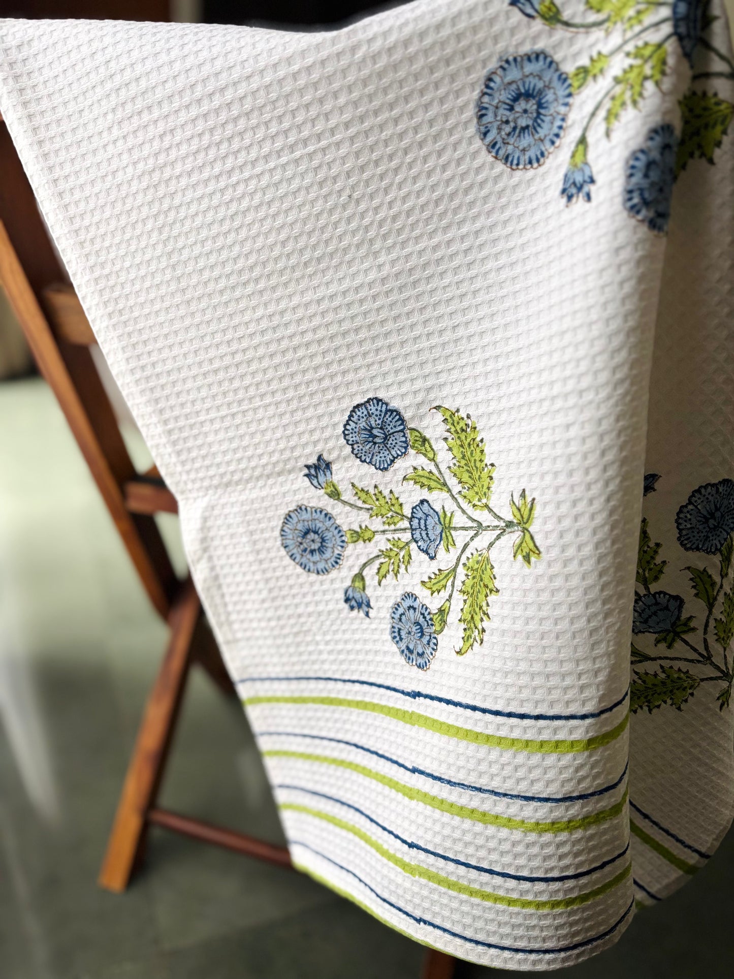 Sea Blue Floral Bath Towel (Copy)