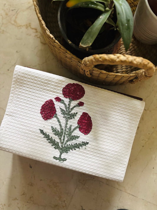 Ruby Red Hand Towels (Set of 2)