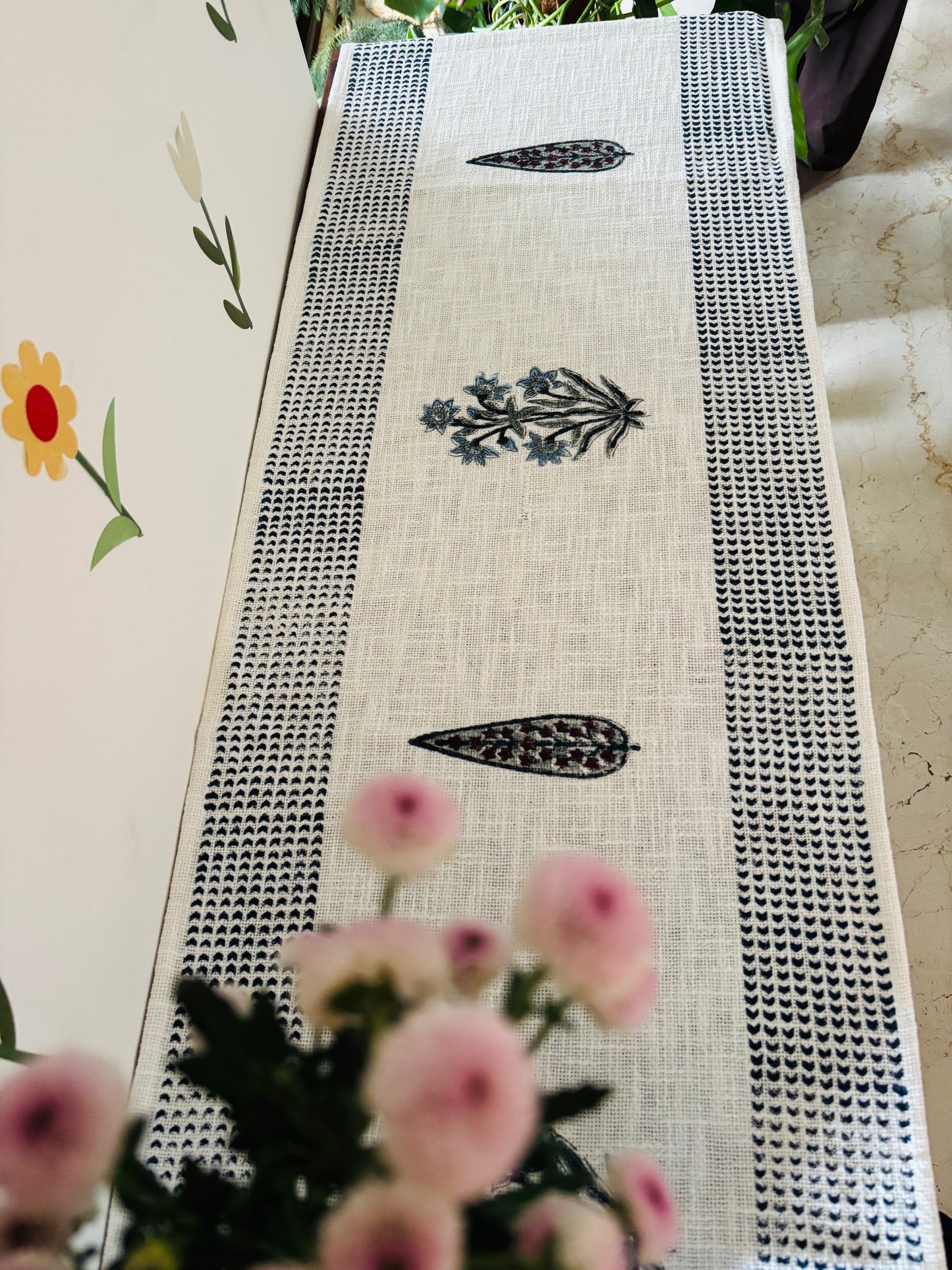 Grey Cypress Linen Table Runner