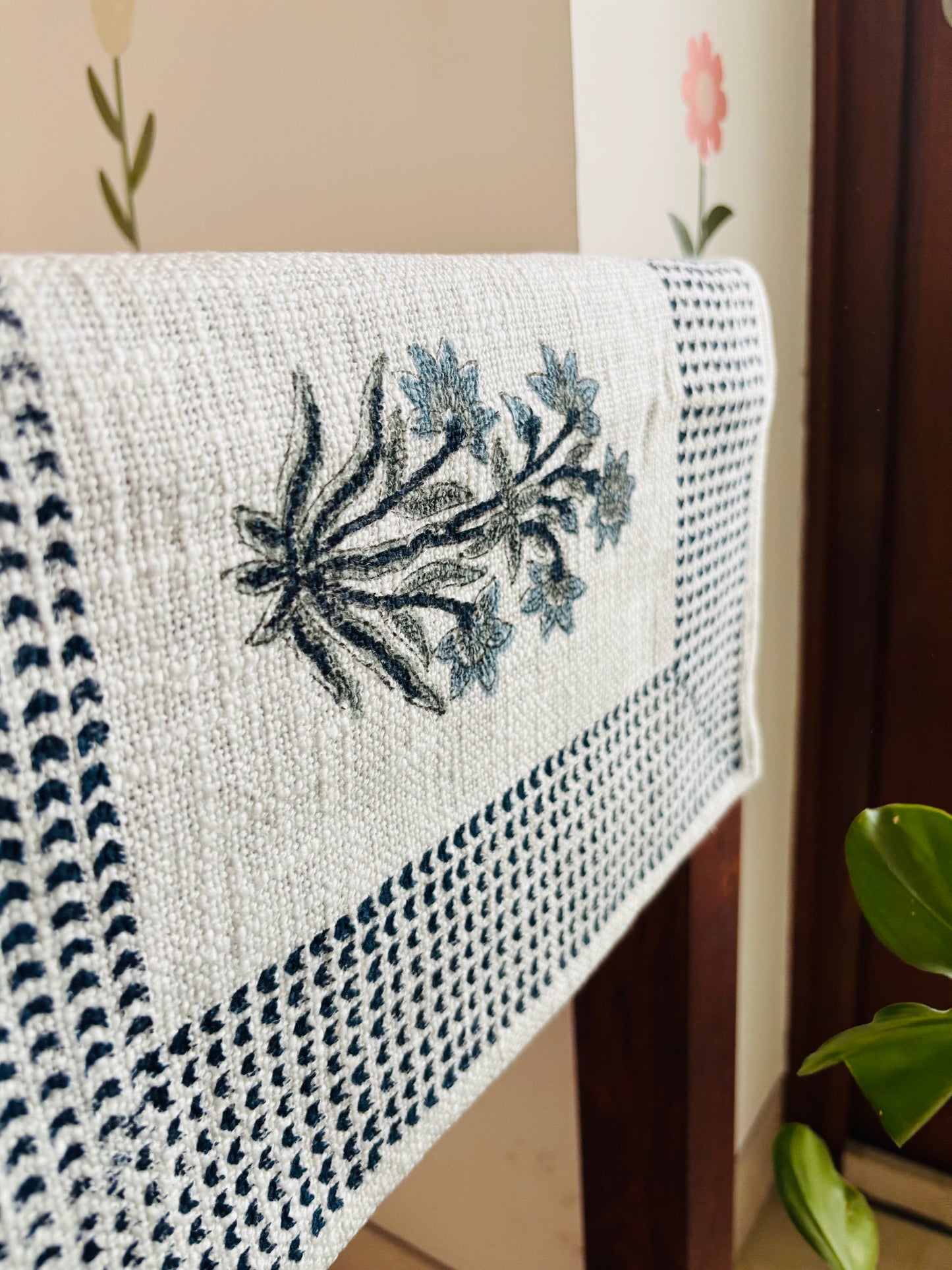 Grey Cypress Linen Table Runner
