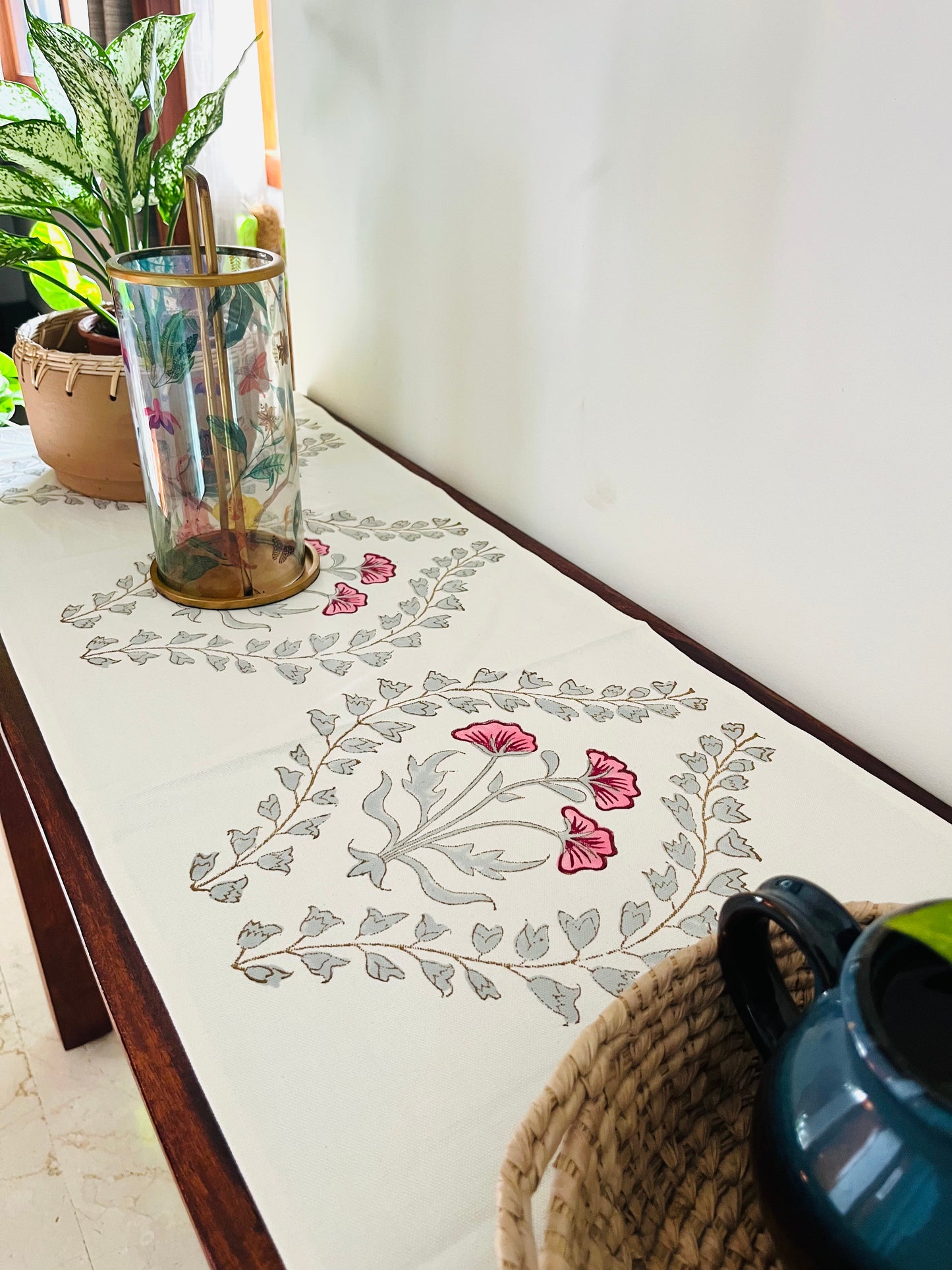 Regal Jaal Blockprint Table Runner