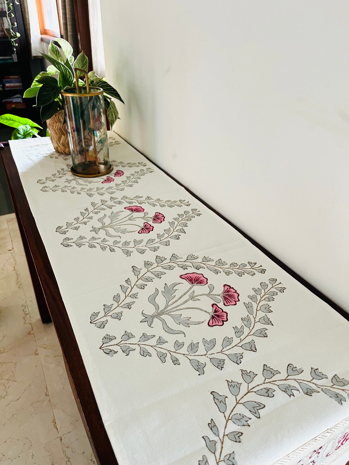 Regal Jaal Blockprint Table Runner