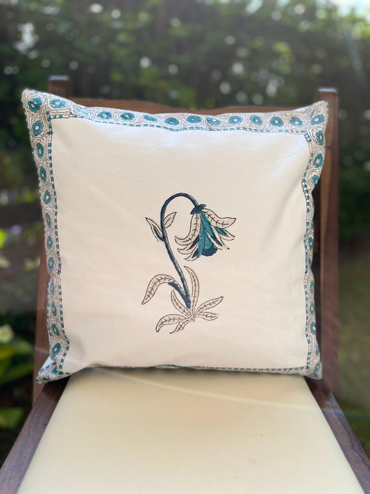 Blue Lily Cushion Cover