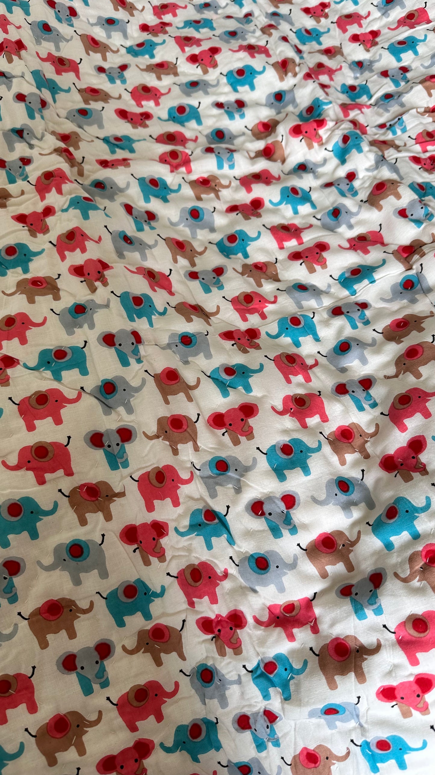 Tooni Elephant Muslin Baby Quilt