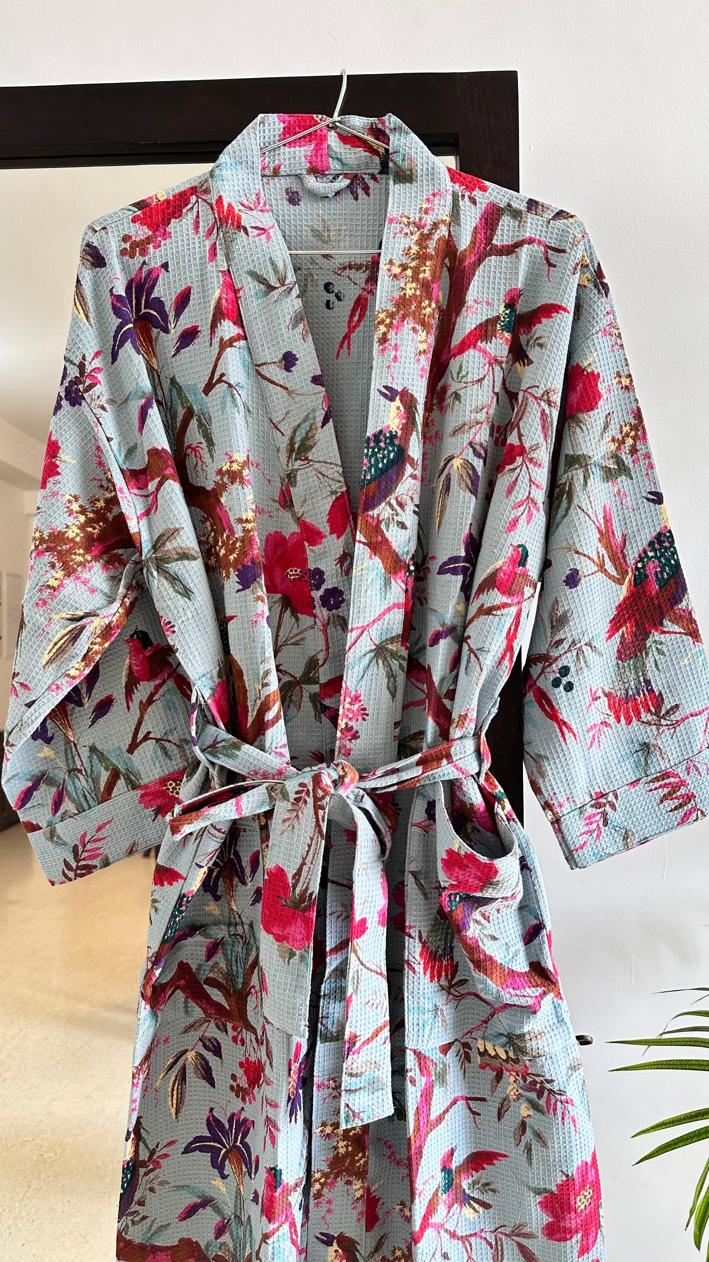 Free Bird Waffle Cotton Bathrobe