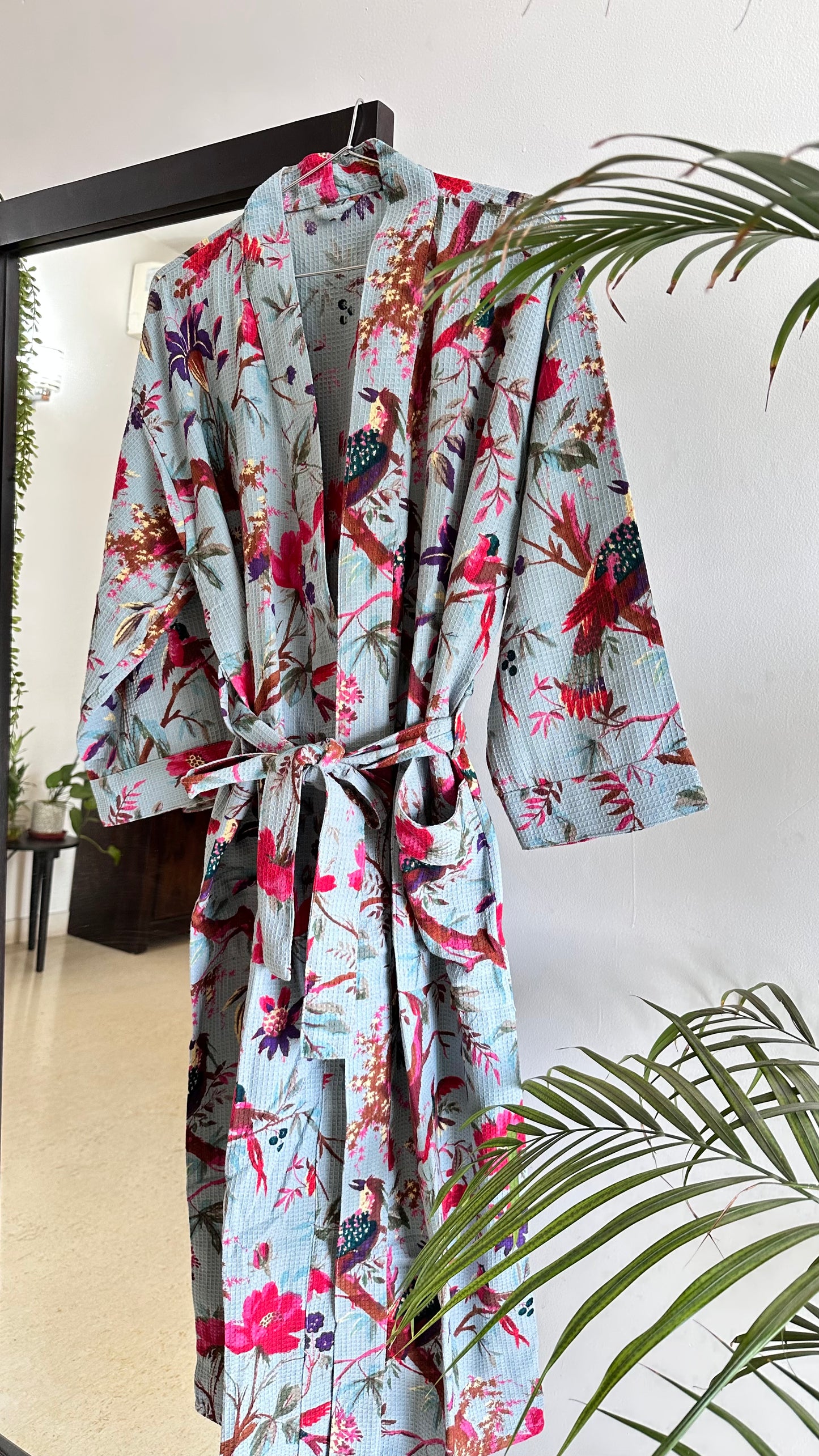 Free Bird Waffle Cotton Bathrobe